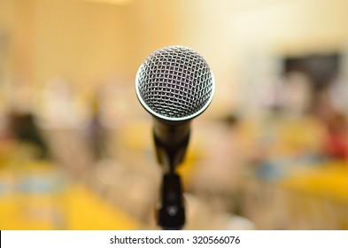 Public Speaking At Lone Microphone