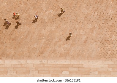  A Public Square Seen From Above Vintage