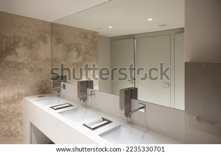 Public toilet area with hand washing facilities