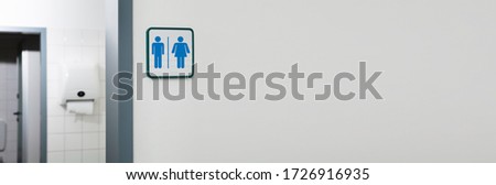 Public Toilet Restroom Or Bathroom Entrance Sign
