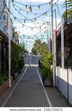 A public walking path in a small laneway off Fitzroy St, St Kilda, Melbourne Australia