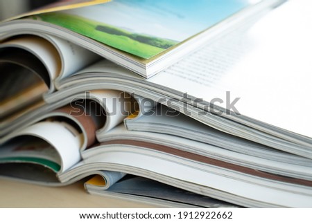 publication Newspaper and journal books background and catalog design article magazine press Newspaper with tablet