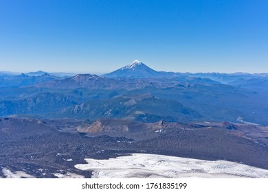 Pucon, Lanín Volcano Seen From Villa Rica, Patagonia, Chile, South America