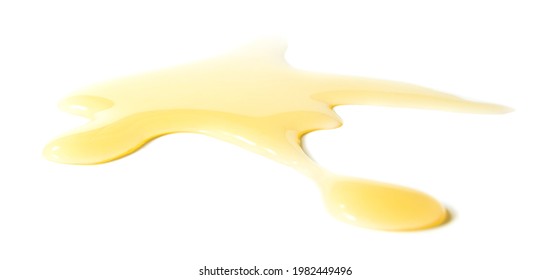 Puddle Of Orange Juice Isolated On White Background