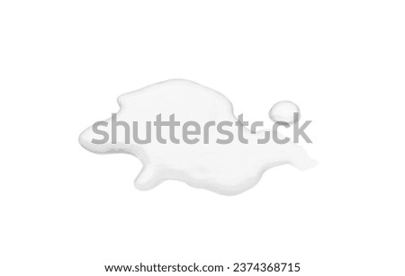 Puddle of pure water on white background