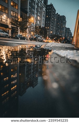 Puddle Reflection in New York City