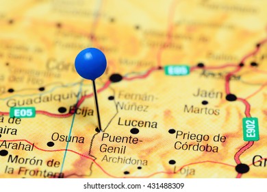 Puente Genil pinned on a map of Spain
 - Shutterstock ID 431488309