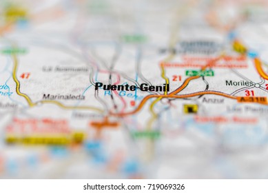 Puente-Genil on map. - Shutterstock ID 719069326