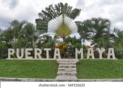 Puerta Maya Sign In Cozumel, Mexico