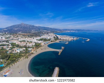 Puerto Banus Harbor Aerial 