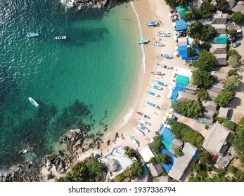 Puerto Escondido Beach Drone Shot