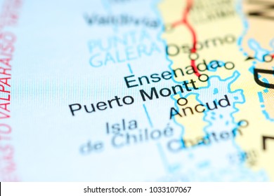 Puerto Montt Chile Map Puerto Montt Chile On Map Stock Photo 1033107067 | Shutterstock