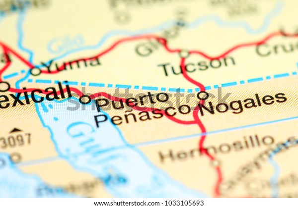 Puerto Penasco Mexico On Map Stock Photo Edit Now