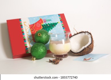 Puerto Rican Coquito. National Christmas Drink. Coconut Eggnog