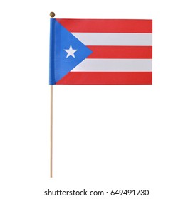 Puerto Rican Flag Isolated On White Background