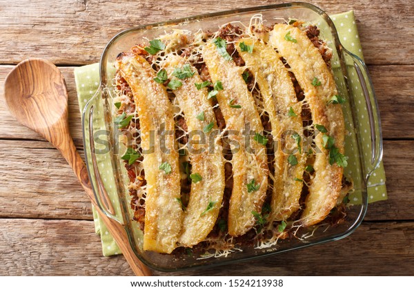 Puerto Rican Food Casserole Pastelon De Stock Photo Edit Now