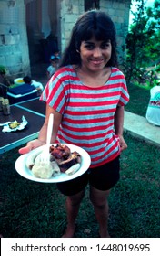 Puerto Rico, Barbeque Pork Dinner With Plantains, Served On Three Kings Day, January 6, 1992