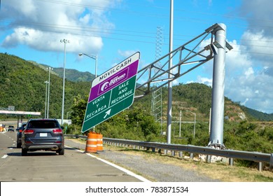 Puerto Rico December 2017 Hurricane Maria Damage Roads