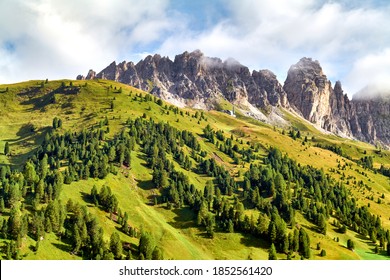Puez Odle Natural Park. Dolomites. Italy. Puez Geisler Nature Reserve