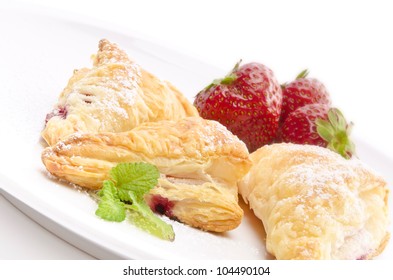 Puff Pastry Pockets With Strawberry Filling