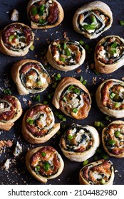 Puff Pastry Spinach Pinwheels With Feta Cheese