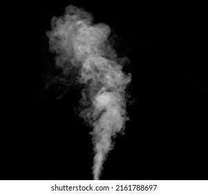 Puff of smoke on a black background