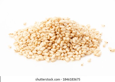 Puffed Rice On White Background