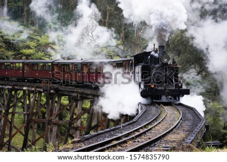 Puffing Billy out on an early run ストックフォト © 