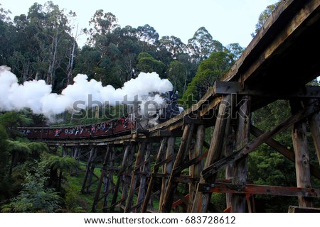 Puffing Billy steam train that runs through the Dandenong Ranges