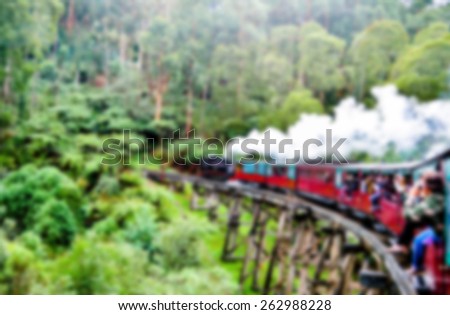 Puffing Billy Train in Blur style