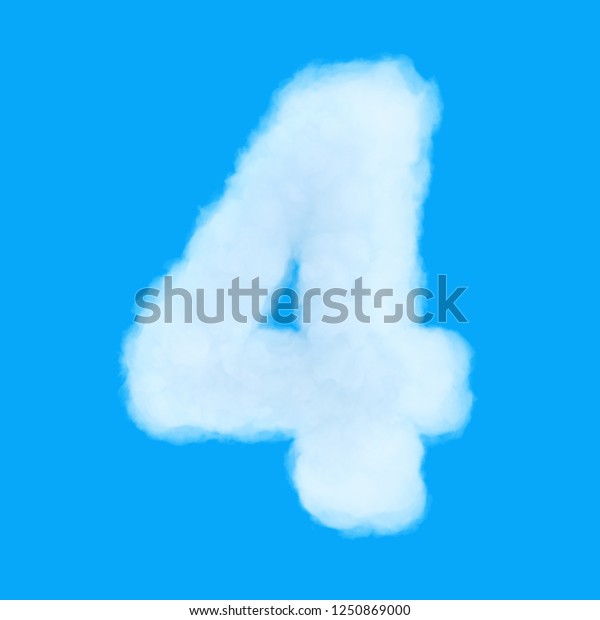 Puffy Cloud Font Set Letters Numbers Stock Photo 1250869000 Shutterstock