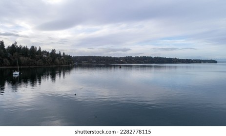 The Puget Sound from Tolmie State Park in Olympia, Washihngton - Shutterstock ID 2282778115