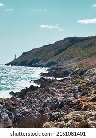 Puglia Coast In Southern Italy, Adriatic Sea Coast