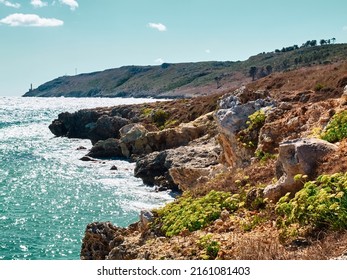 Puglia Coast In Southern Italy, Adriatic Sea Coast