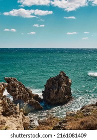 Puglia Coast In Southern Italy, Adriatic Sea Coast