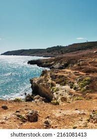 Puglia Coast In Southern Italy, Adriatic Sea Coast