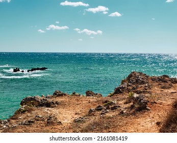 Puglia Coast In Southern Italy, Adriatic Sea Coast