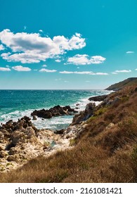 Puglia Coast In Southern Italy, Adriatic Sea Coast