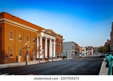 Pulaski county government building on Main Street of Somerset in Kentucky - Shutterstock ID 2357925675