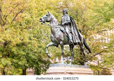 Pulaski Statue At Freedom Plaza In Washington, D.C.