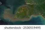 Pulau Yos Sudarso in the Arafura Sea on a satellite image taken in September 4, 2023