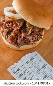 Pulled Pork Sandwich. Barbecue Pork Served On Toasted Bun With Classic Bbq Sides Mac N Cheese, Cornbread, Brussels Sprouts, Coleslaw & Beer. Classic Traditional Texas Meats & Side Dishes.