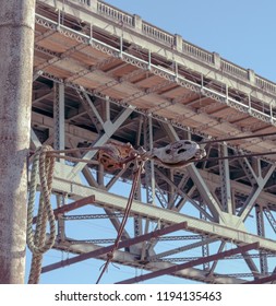 A Pulley And Rigging Underneath Ross Island Bridge