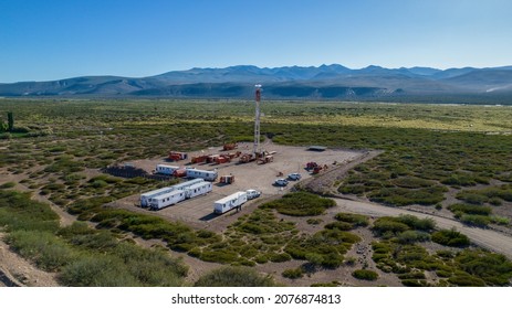 Pulling equipment in oil field - Shutterstock ID 2076874813