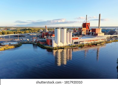 Pulp And Paper Factory In Oulu, Northern Ostrobothnia, Finland