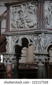 Pulpit By Nicola Pisano In The Baptistery Of Pisa