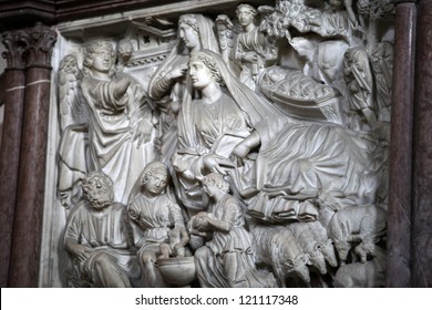 Pulpit By Nicola Pisano In The Baptistery Of Pisa