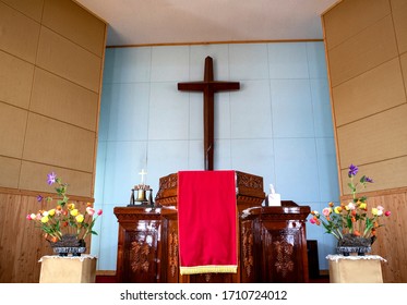 the pulpit of the Korean church - Shutterstock ID 1710724012