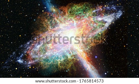 Pulsar in the nebula. Elements of this image furnished by NASA.