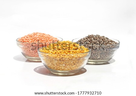 Pulses, Lal Masoor Dal, Kali Masoor, Sabut Urad Pulses, Arhar Pulses, Dal, Beans in bowl, organic Pulses, Beans